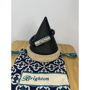 Brighton Woodstock‎ Bracelet Navy 7 3/4" with Slide Starburst Charm